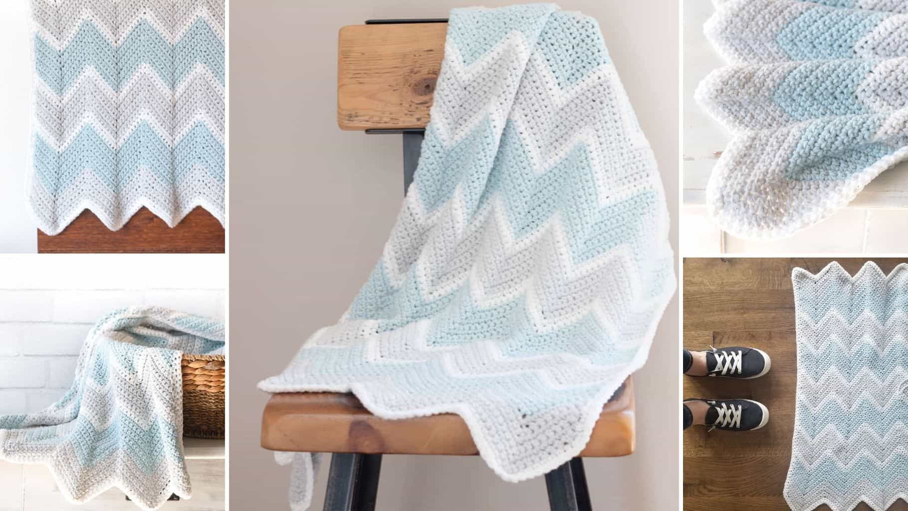Chevron Crochet Baby Blanket Pattern Easy Crochet Patterns