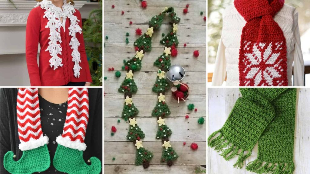 Crochet Christmas Scarf Patterns