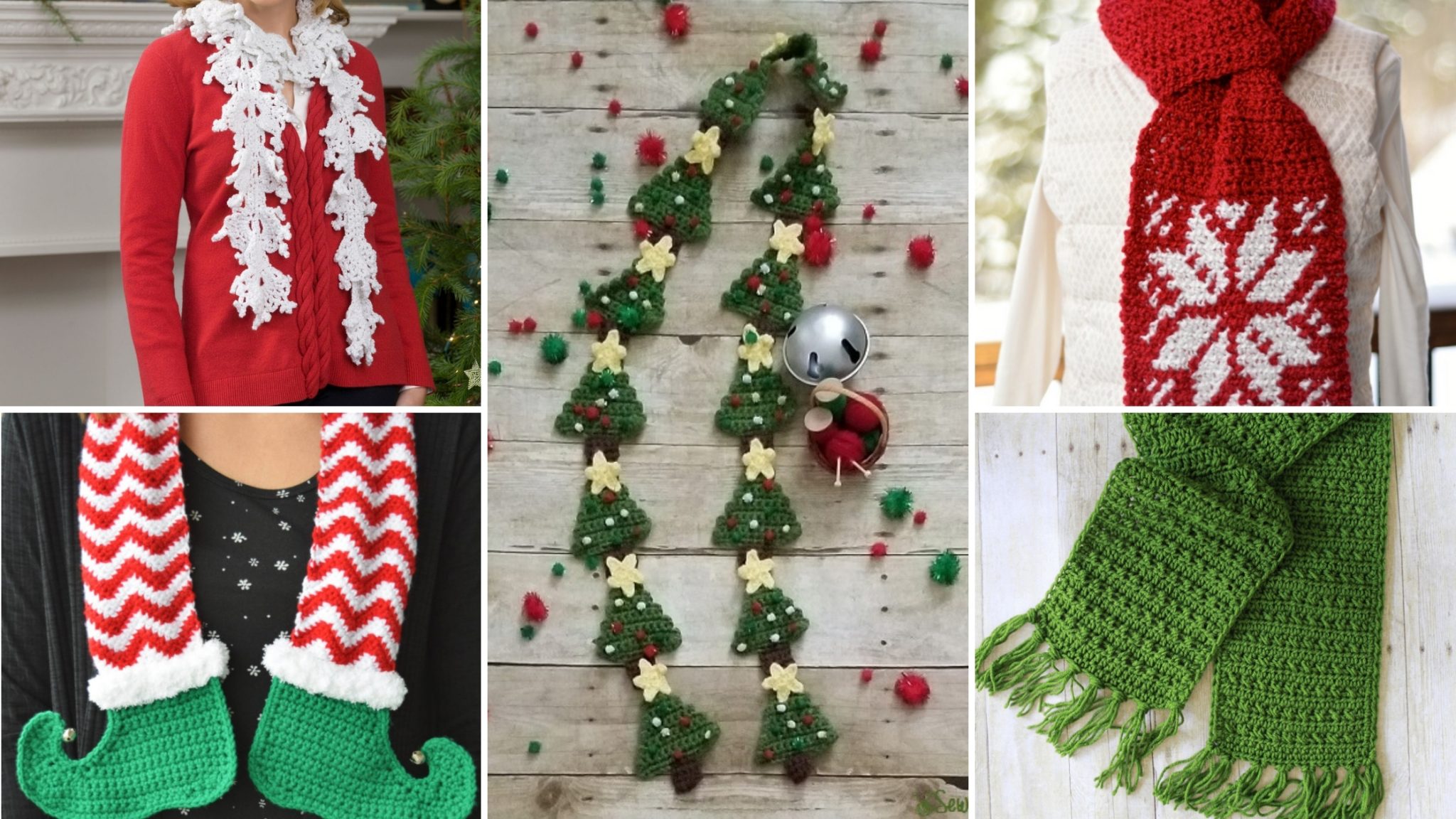 Easy Crochet Patterns for Christmas Scarves Easy Crochet Patterns