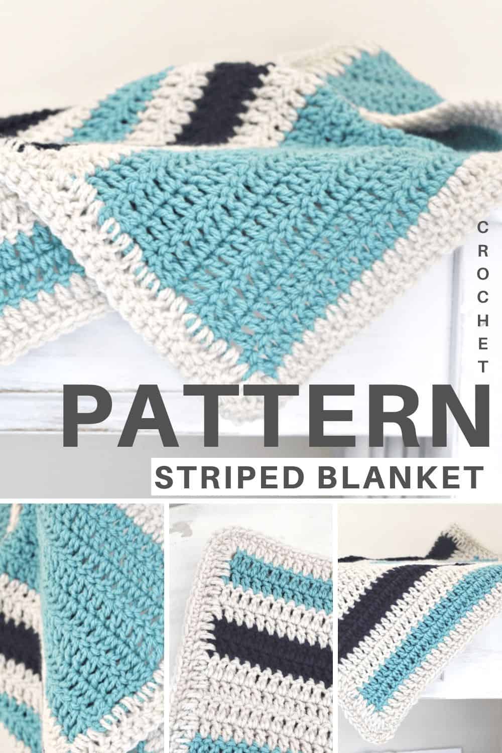 crochet striped blanket pattern