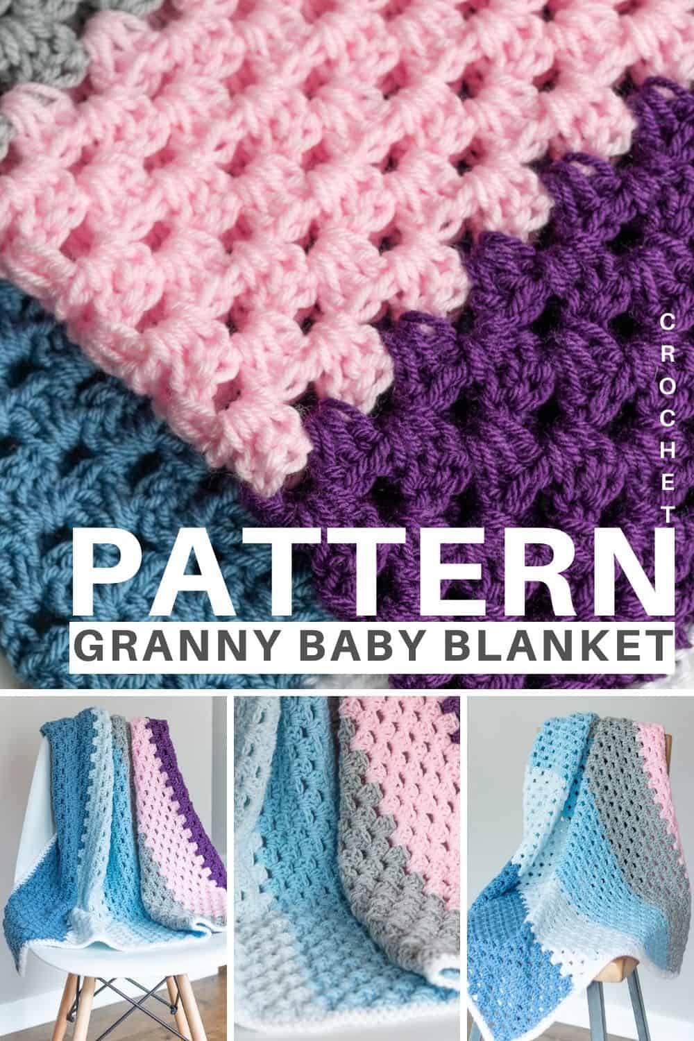 Crochet Blanket Pattern for the Granny Weave Square: Modern