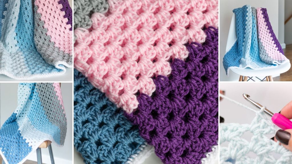 Modern Granny Baby Blanket Crochet Pattern