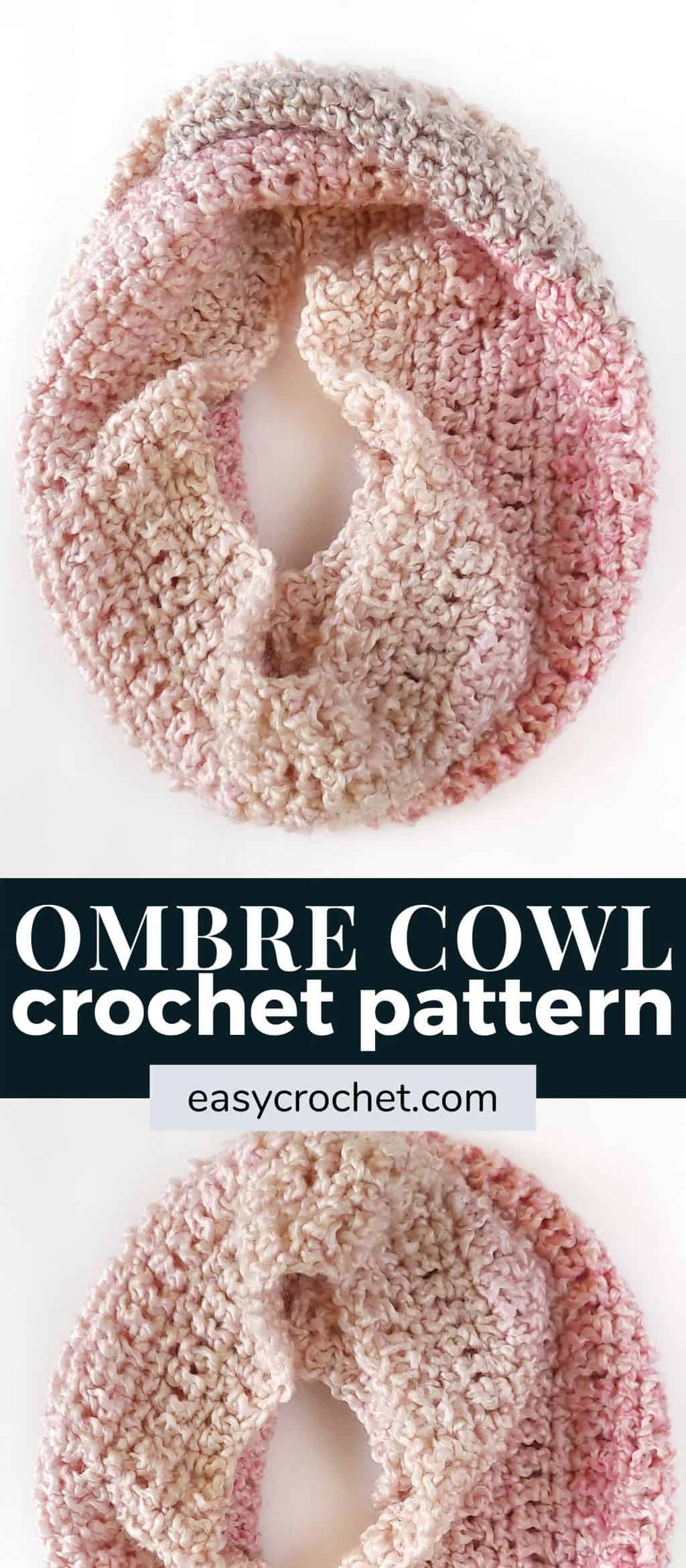 ombre cowl crochet pattern via @easycrochetcom