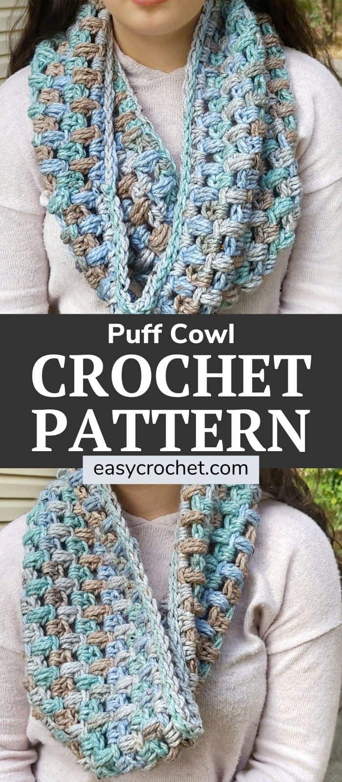 Williams Puff Cowl Crochet Pattern via @easycrochetcom