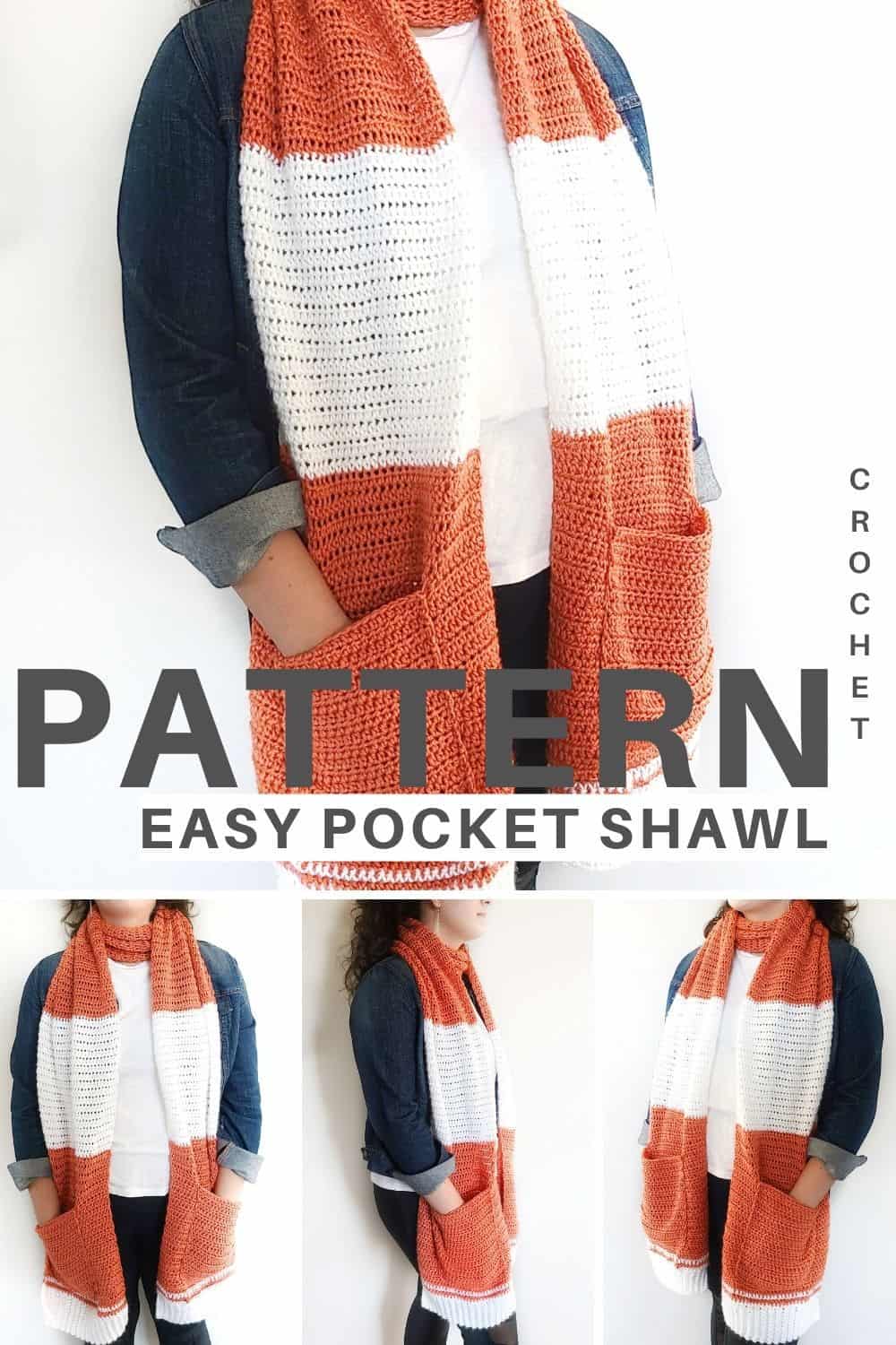 perfect pocket shawl free crochet pattern