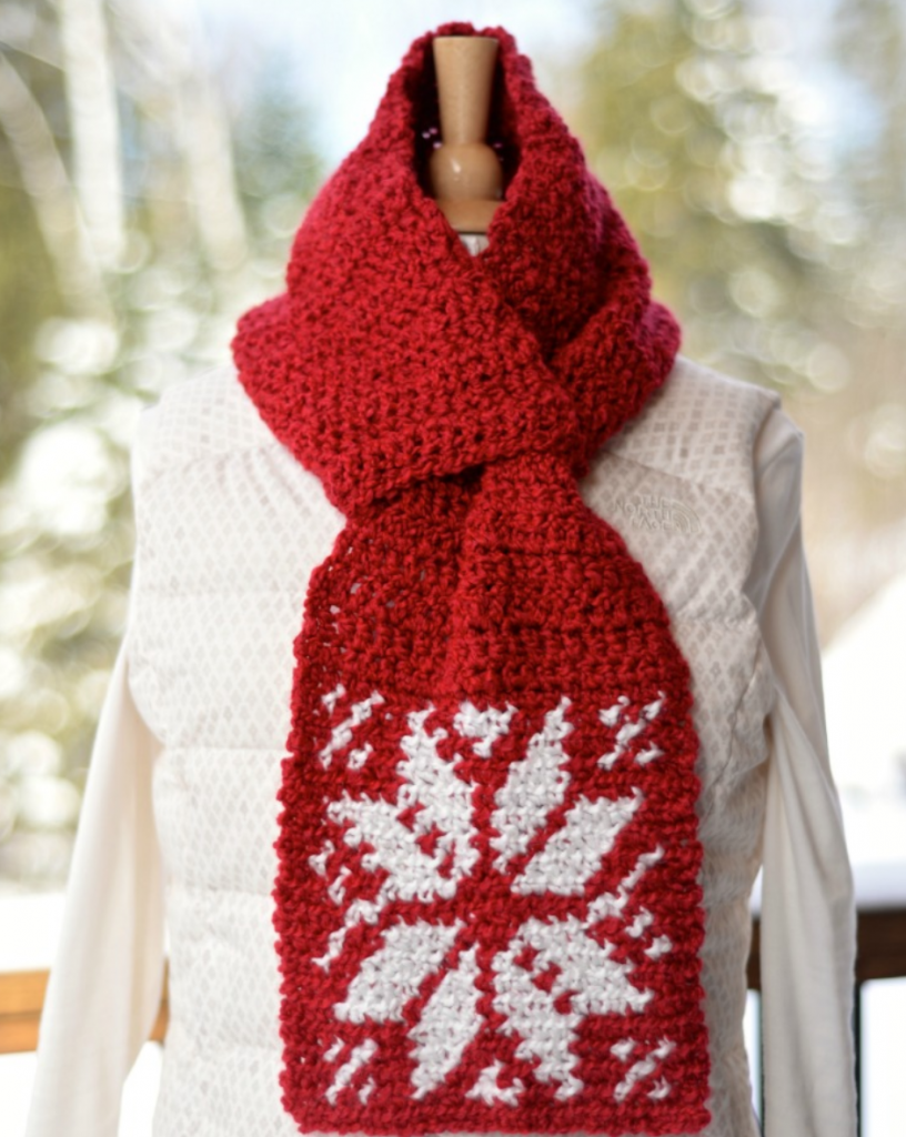 Easy Crochet Patterns for Christmas Scarves Easy Crochet Patterns