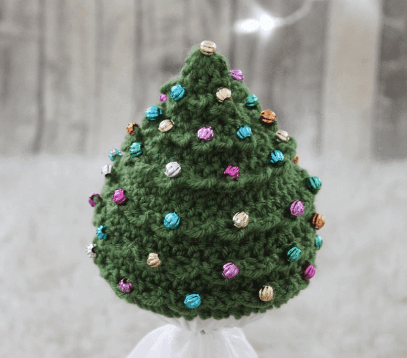 crochet christmas tree beanie pattern