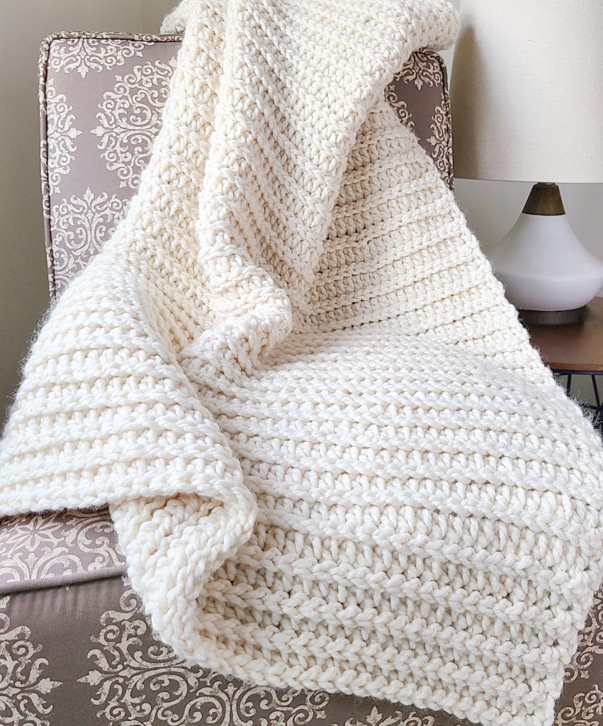 How to Crochet a Thick and Thin Wool Throw Blanket