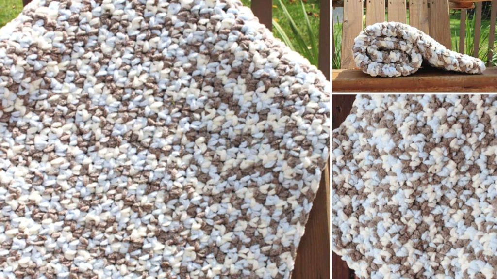 Crochet cuddle blanket for Braylon Made with Bernat Baby Blanket