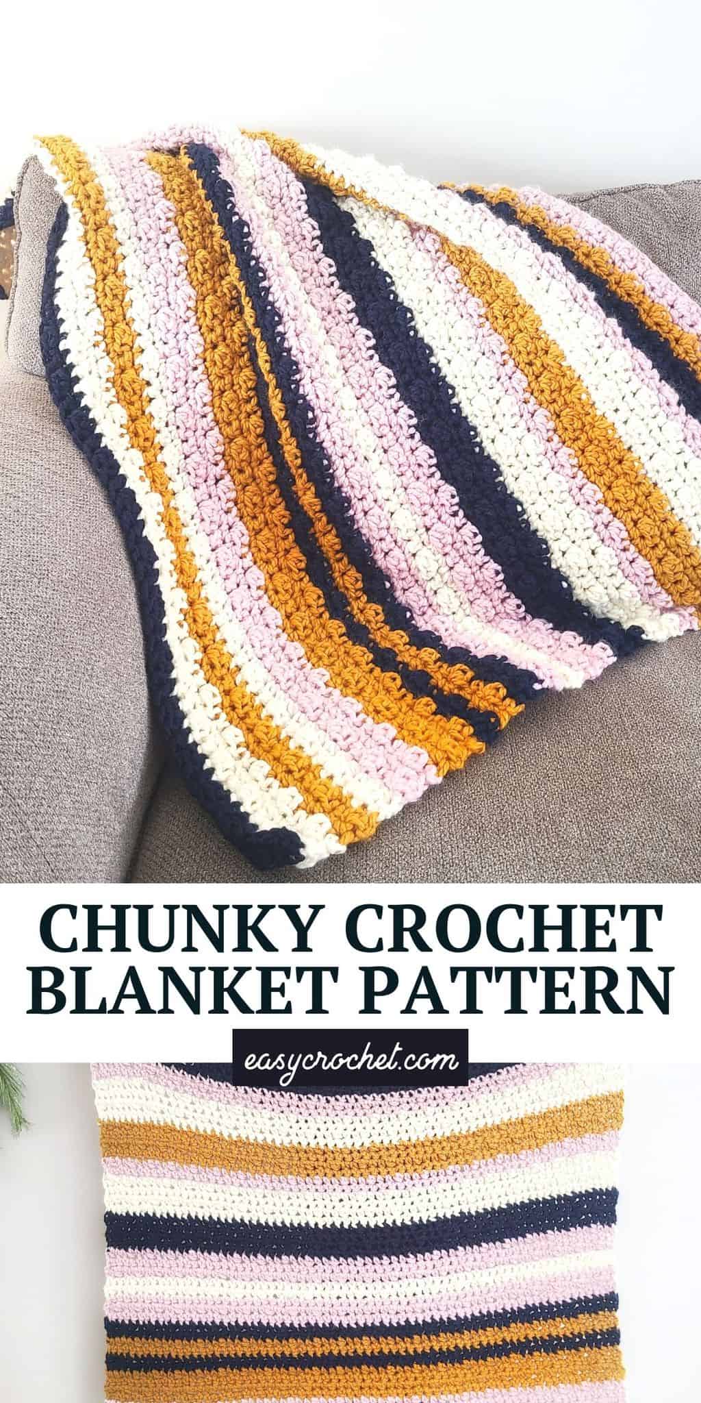 quick and easy chunky crochet blanket pattern