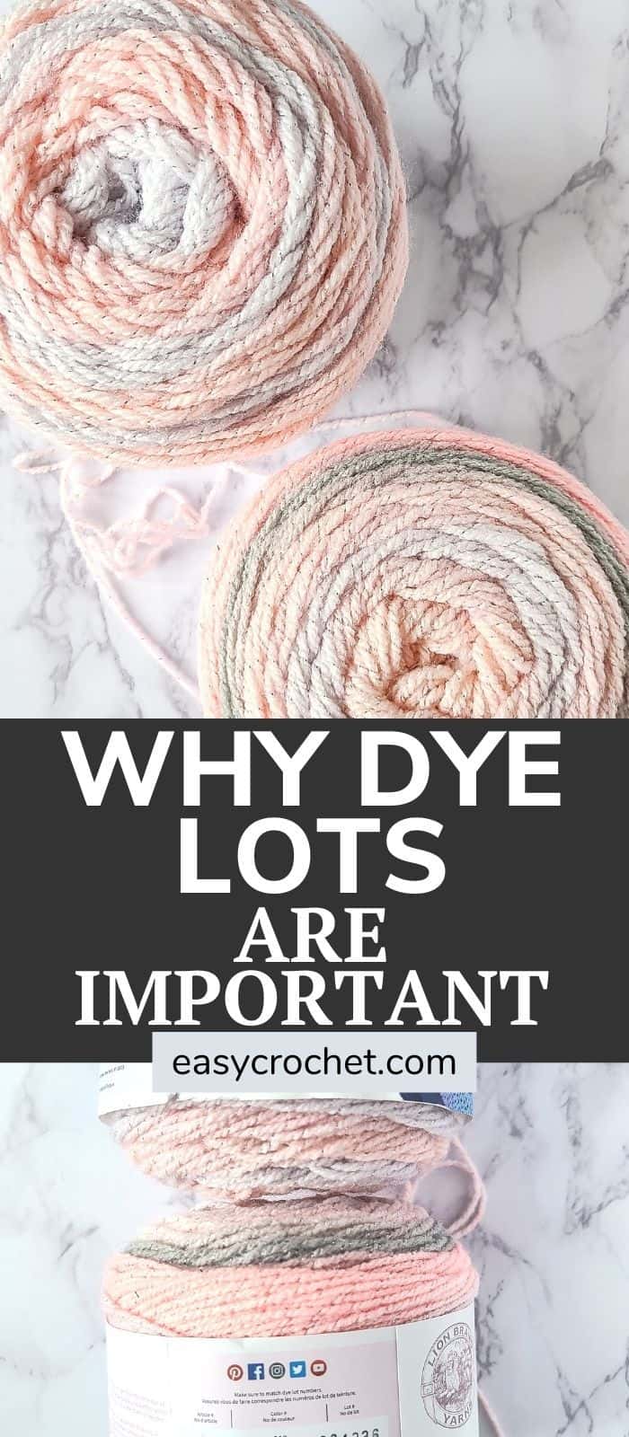 Find out where the dye lot is on yarn and why you should be paying attention to this when shopping for yarn! via @easycrochetcom