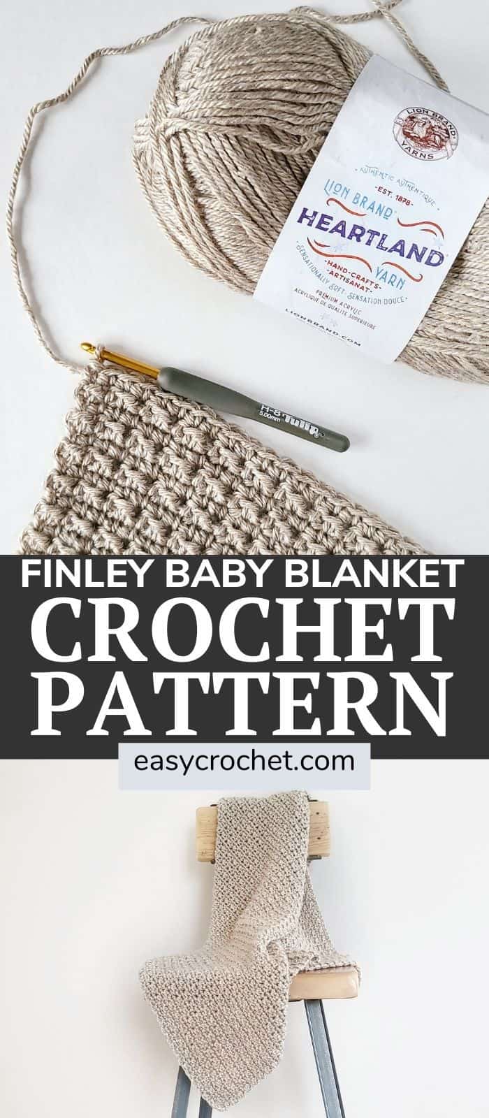 Finley Crochet Baby Blanket Pattern via @easycrochetcom