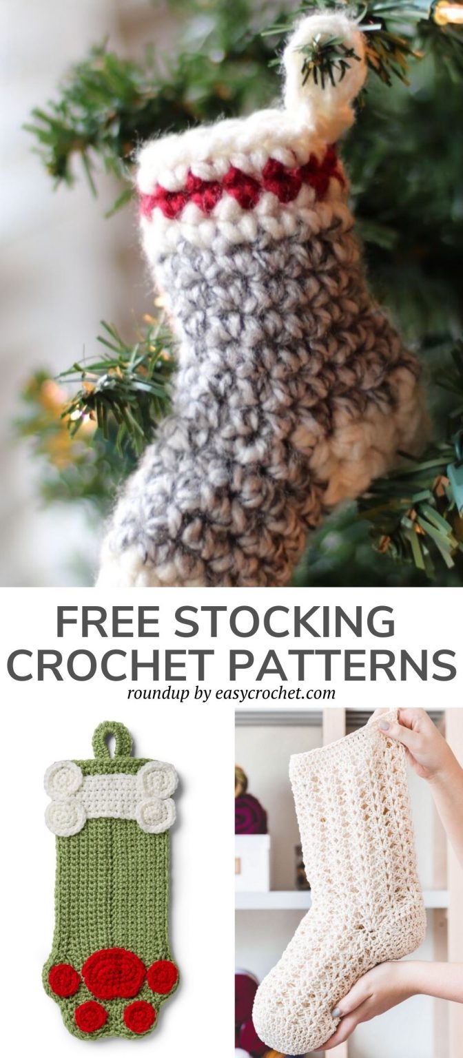 Easy Crochet Christmas Stocking Patterns You'll Want to Make - Easy