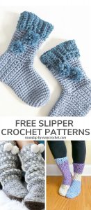 9 Free and Easy Crochet Patterns for Slippers - Easy Crochet Patterns