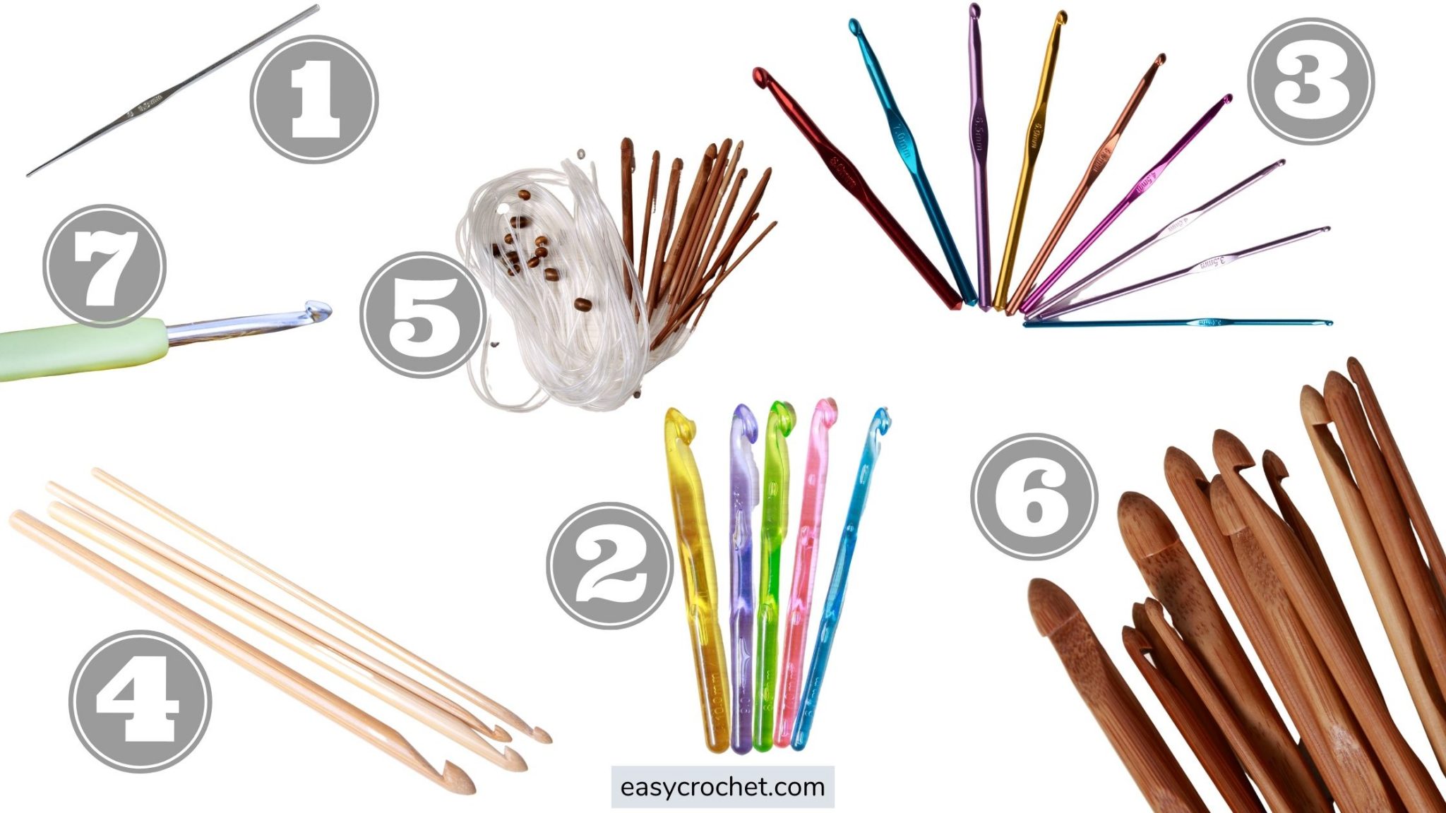 Crochet Hook Sizes & Comparison Chart