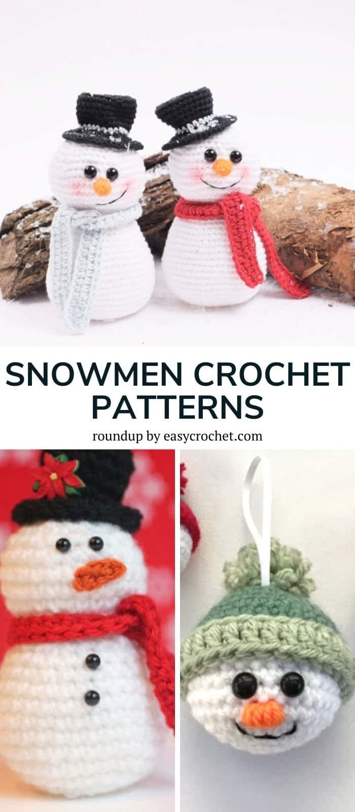 Crochet snowmen patterns free