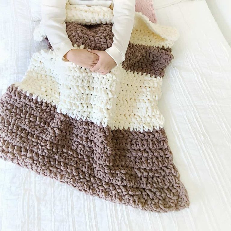 Crochet Weighted Blanket using Bernat Blanket Extra
