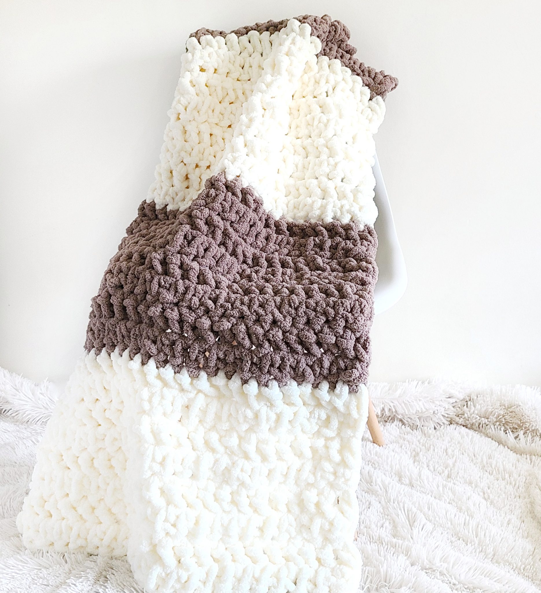 Crochet Weighted Blanket using Bernat Blanket Extra Easy Crochet Patterns