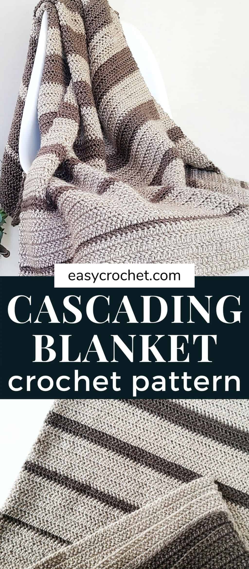 Cascading Stripes Blanket Crochet Pattern via @easycrochetcom