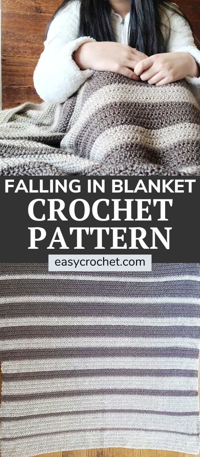 Falling In Striped Crochet Blanket Pattern via @easycrochetcom