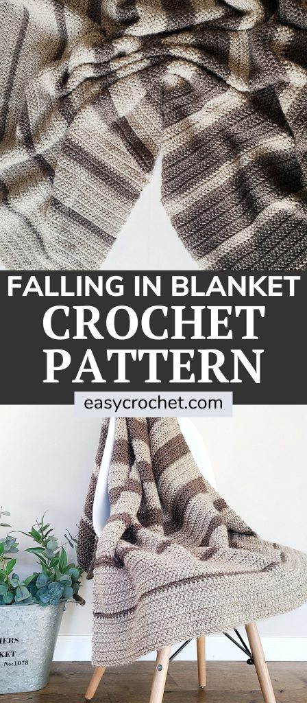 Falling In Striped Crochet Blanket Pattern - Easy Crochet Patterns