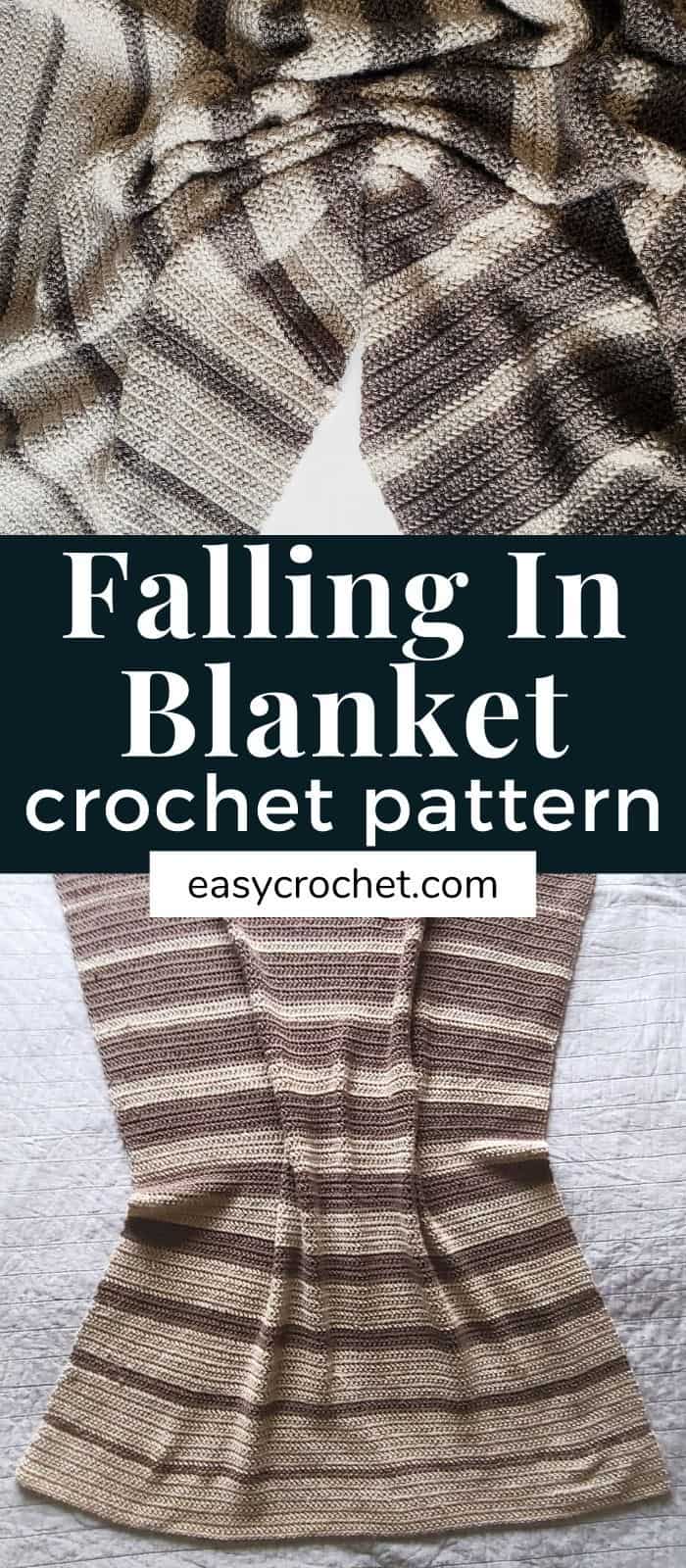 Falling Stripes Crochet Blanket via @easycrochetcom