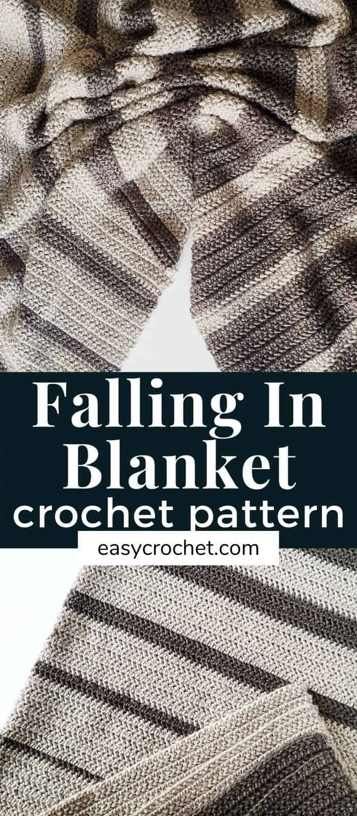 Falling in Striped Blanket Pattern Crochet via @easycrochetcom