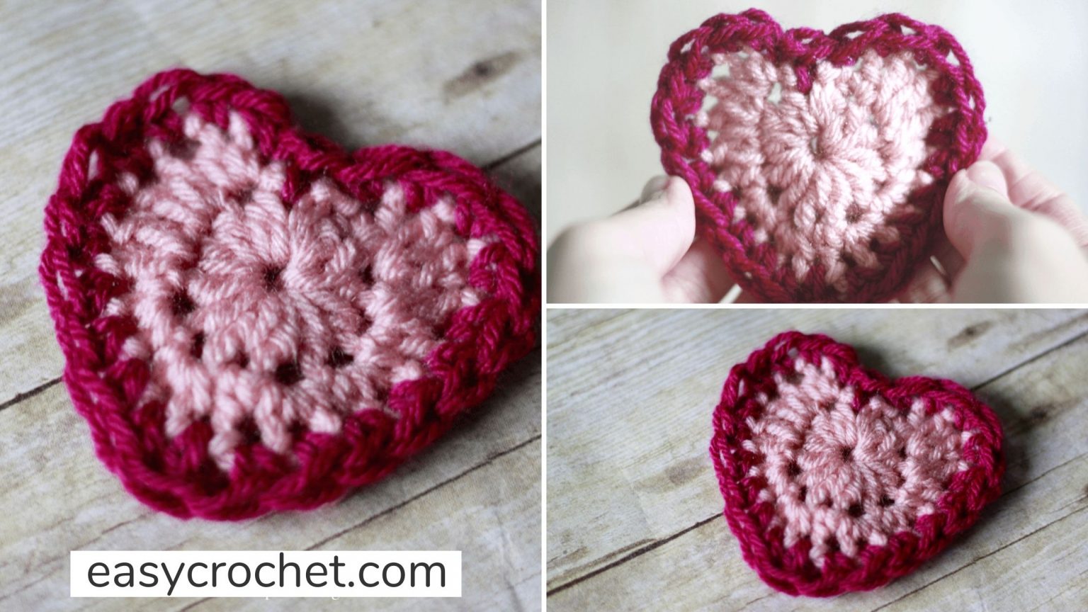 How to Crochet a Heart with Two Colors Free Small Crochet Heart Pattern