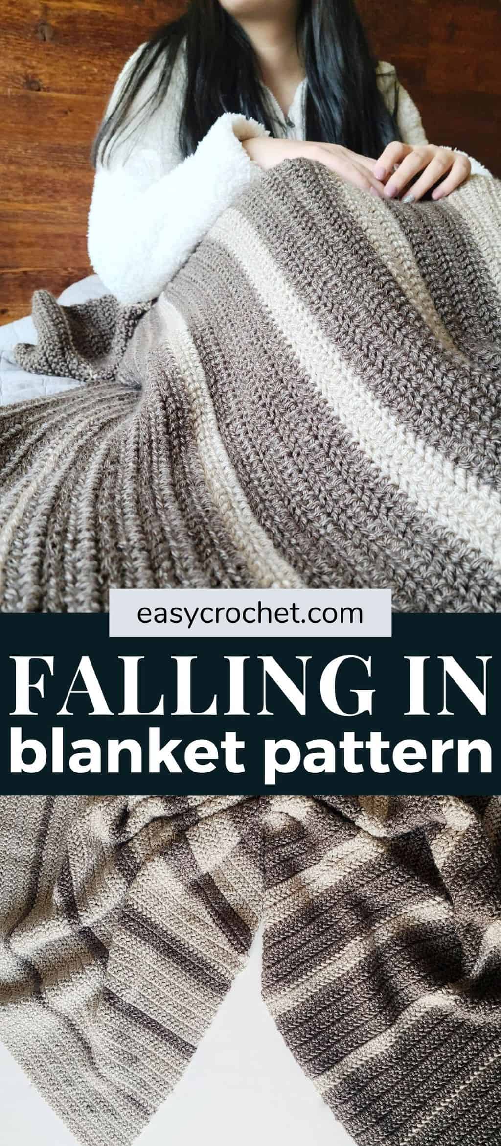 striped crochet blanket pattern via @easycrochetcom