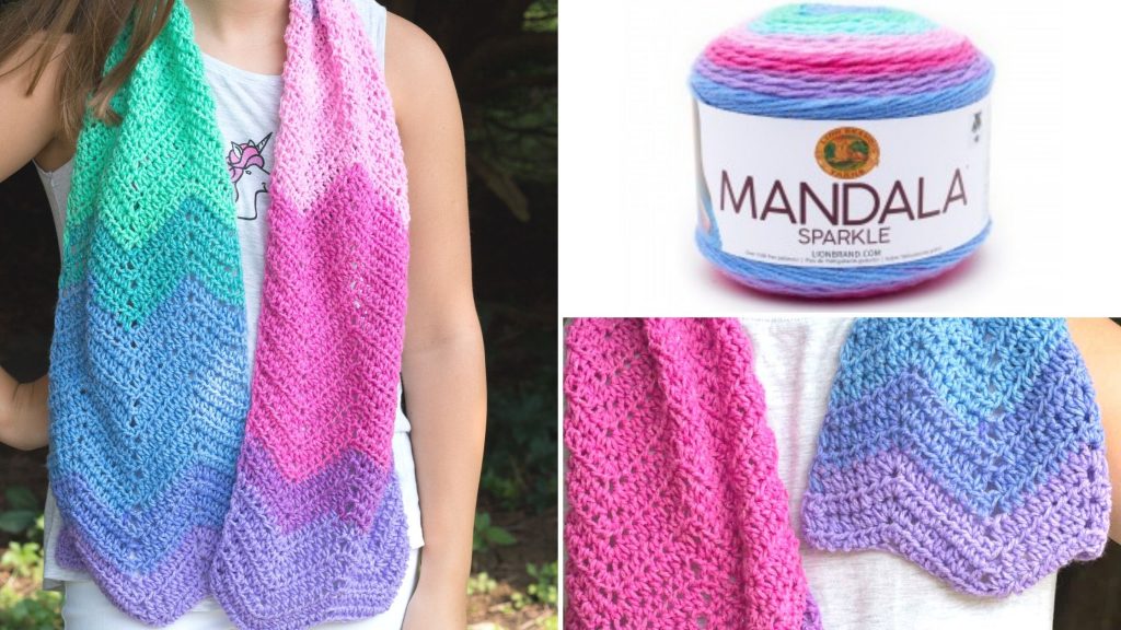 Mandala Yarn Scarf Crochet Pattern