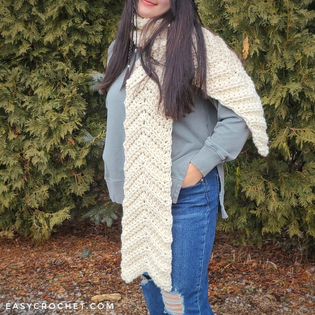 chunky yarn scarf crochet pattern