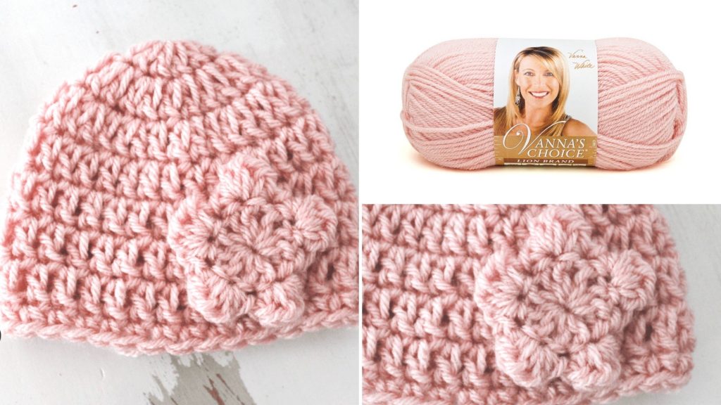 newborn crochet hat pattern with flower
