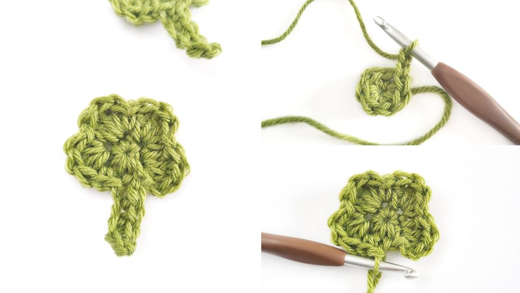 crochet clover tutorial