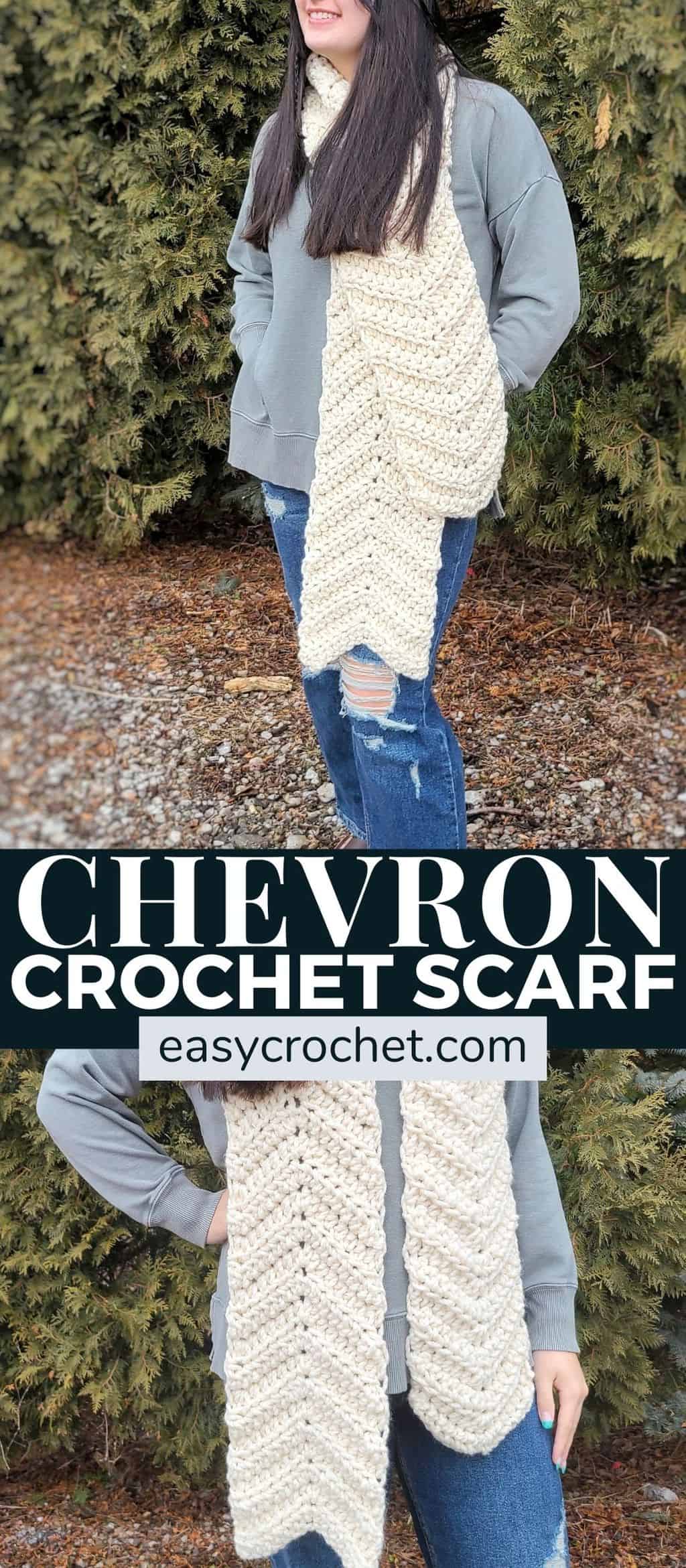 super bulky yarn crochet scarf 