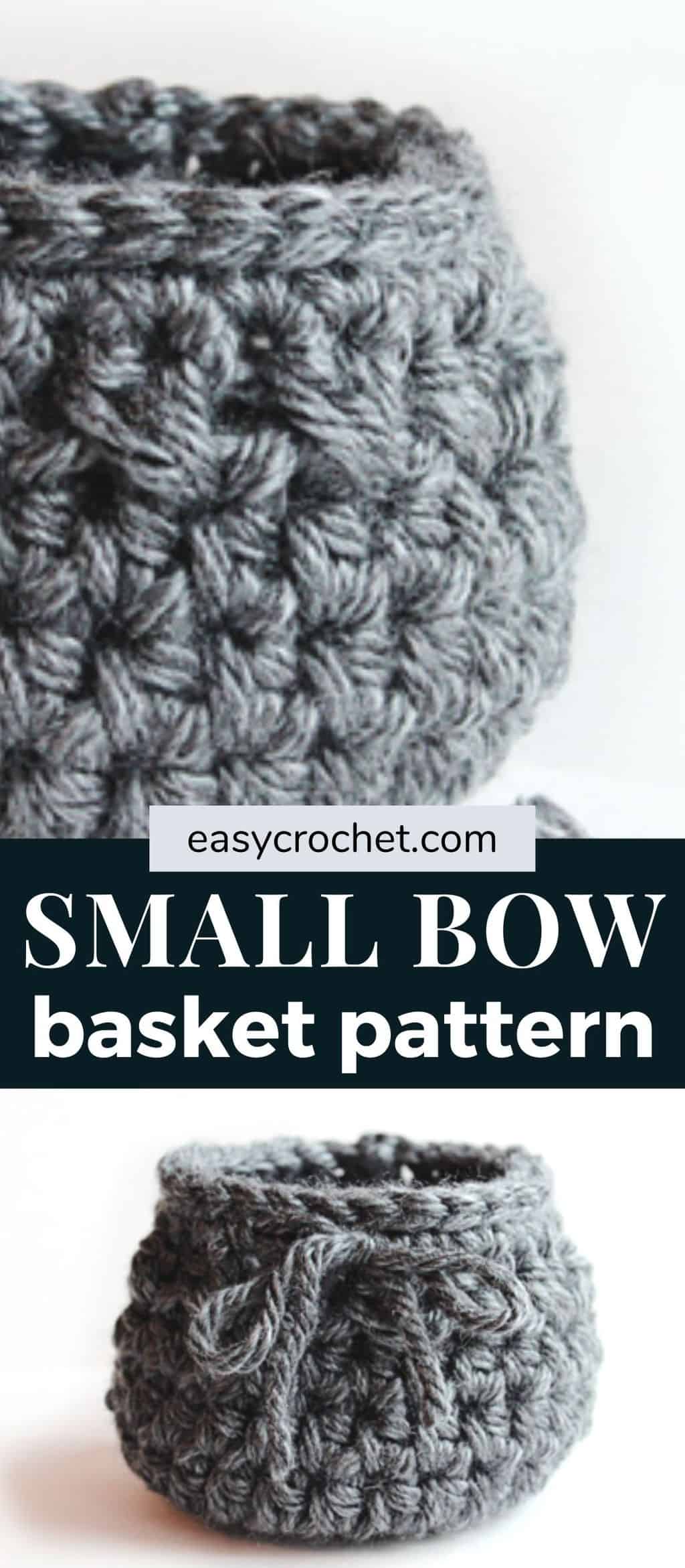 small bow basket crochet pattern