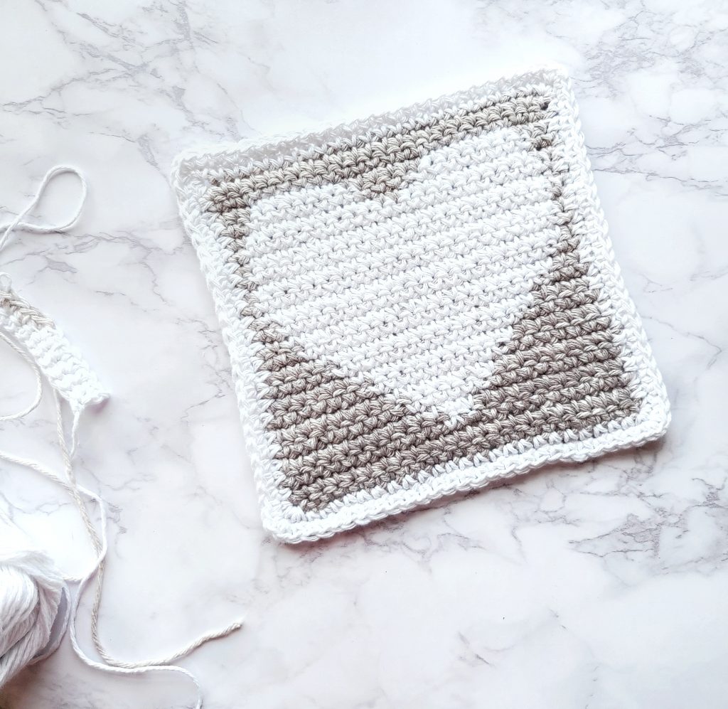 Heart dishcloth pattern and tutorial