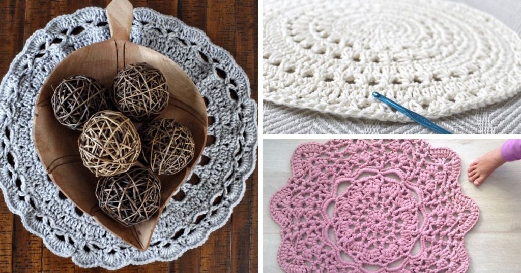 Vintage Style Handmade Crochet Fine Yarn Cotton Beige Round Doily 8" 
