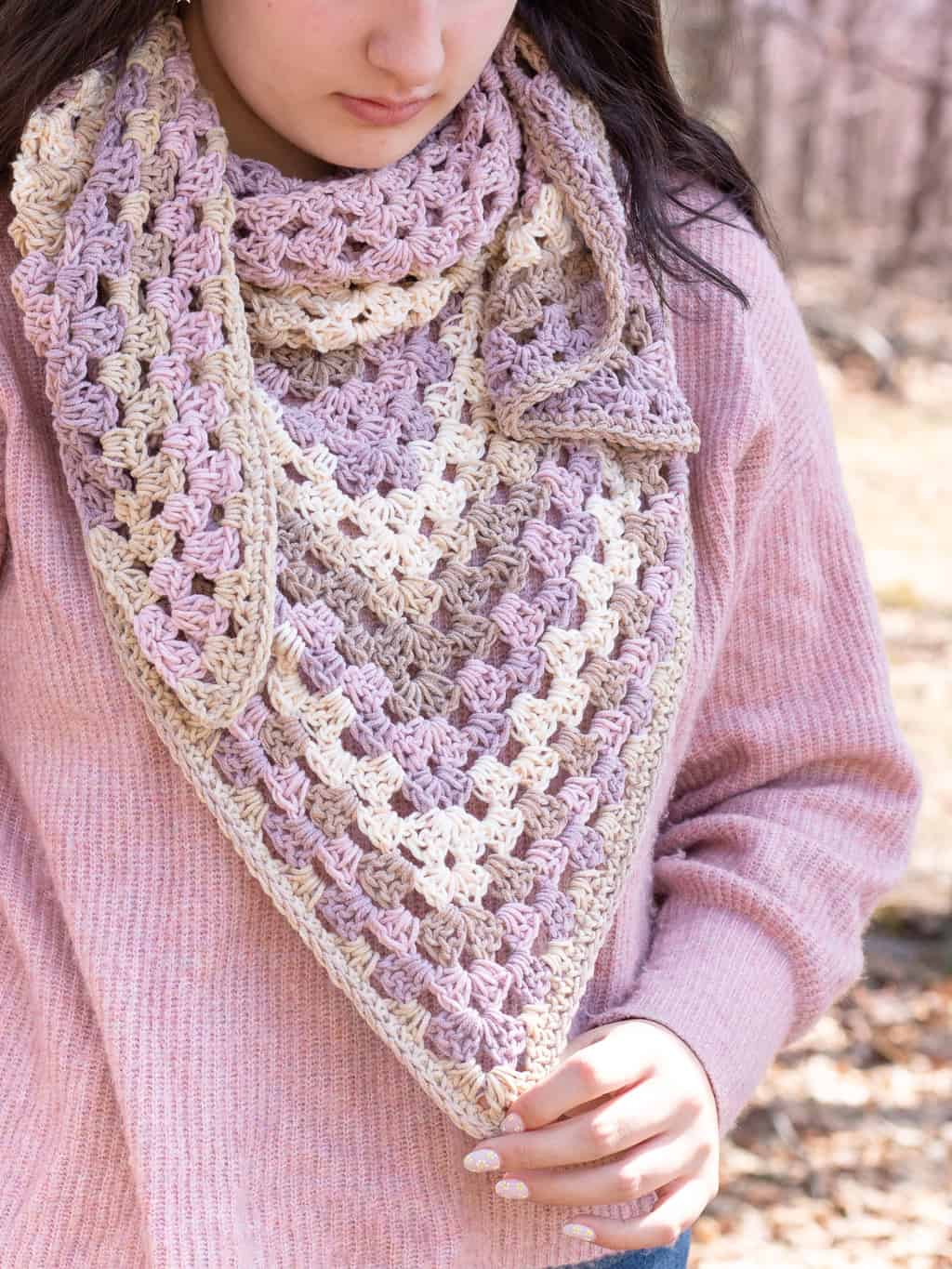 triangle shawl crochet pattern