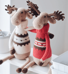 Crochet Amigurumi Christmas Moose