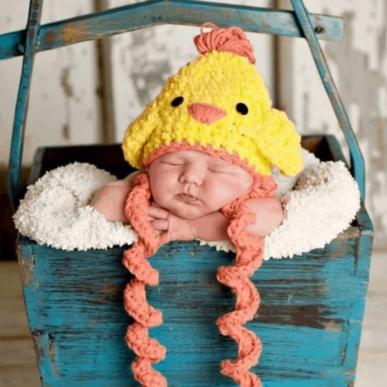 Crochet Baby Easter Chicken Hat