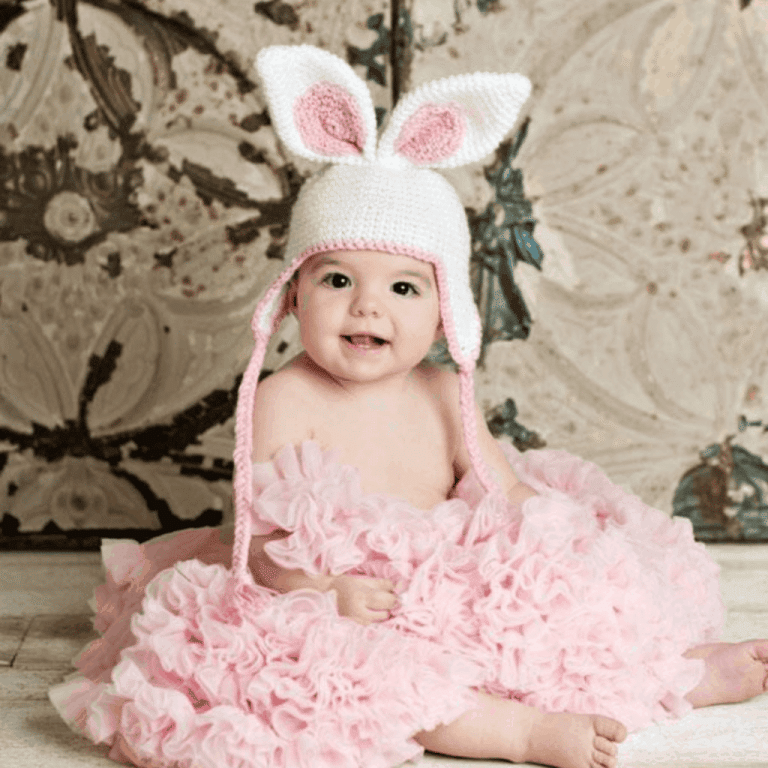 Easter Bunny Crochet Baby Hat