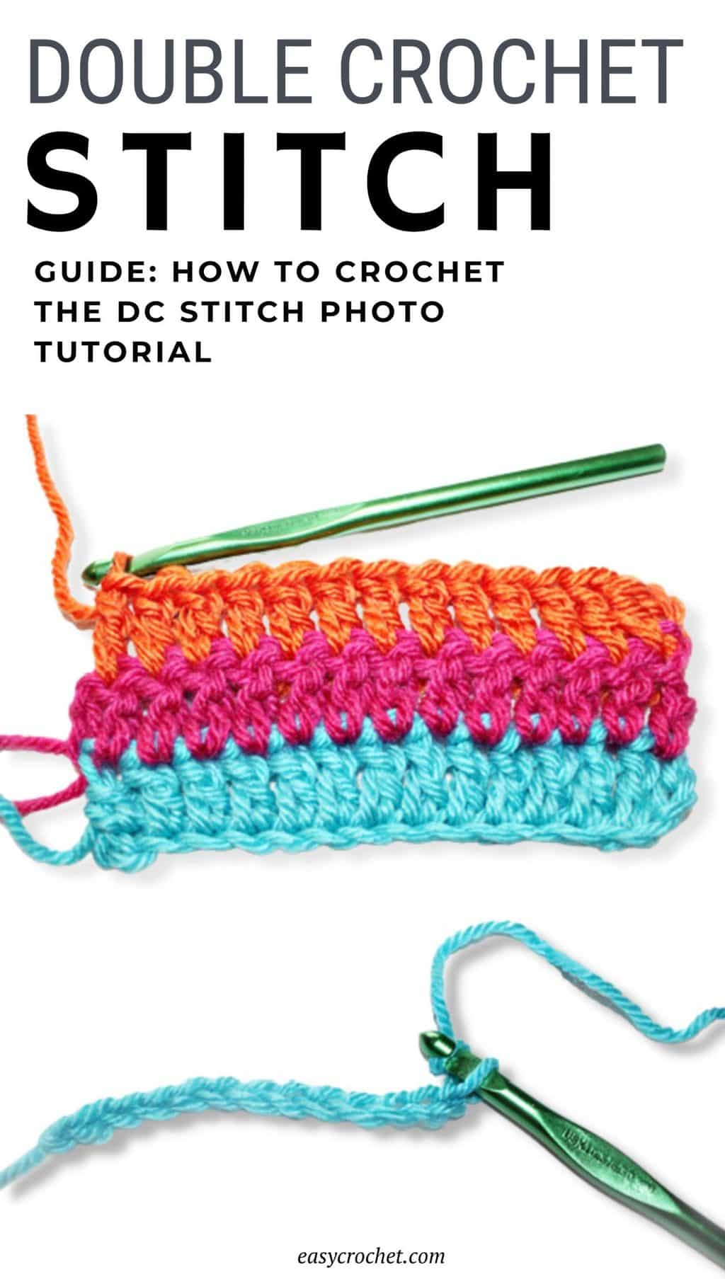 How to double crochet stitch