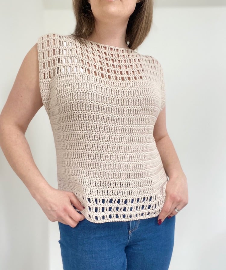 Crochet Sleeveless Top Pattern - Chloe Tabard