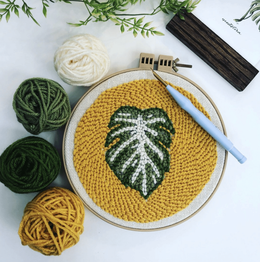 Punch Needle Kit for Beginners, Monstera