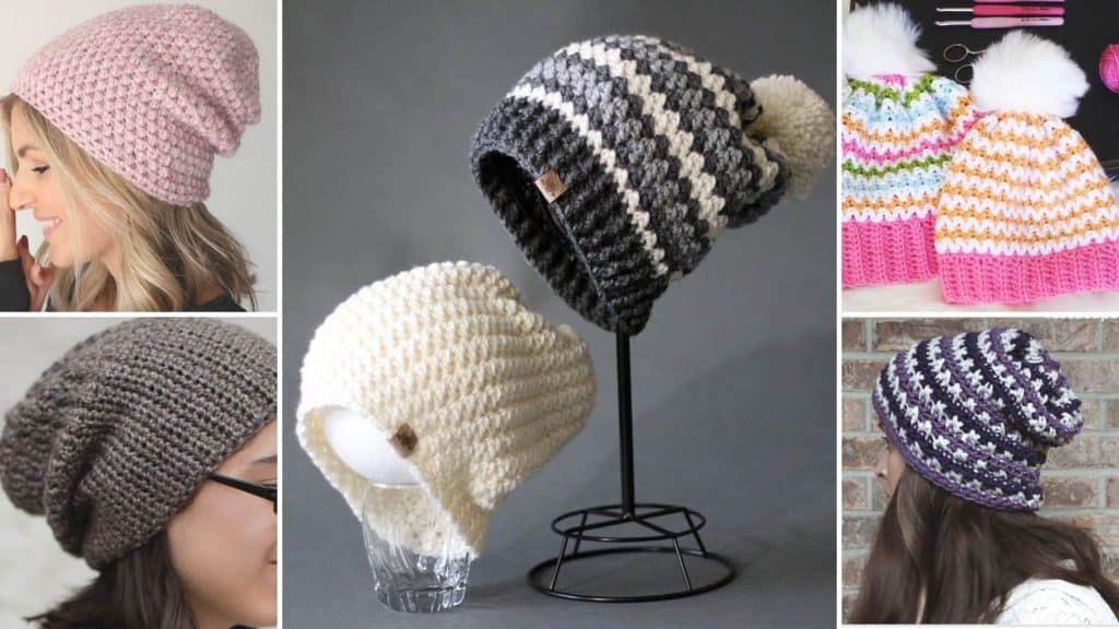 crochet slouchy hat patterns 
