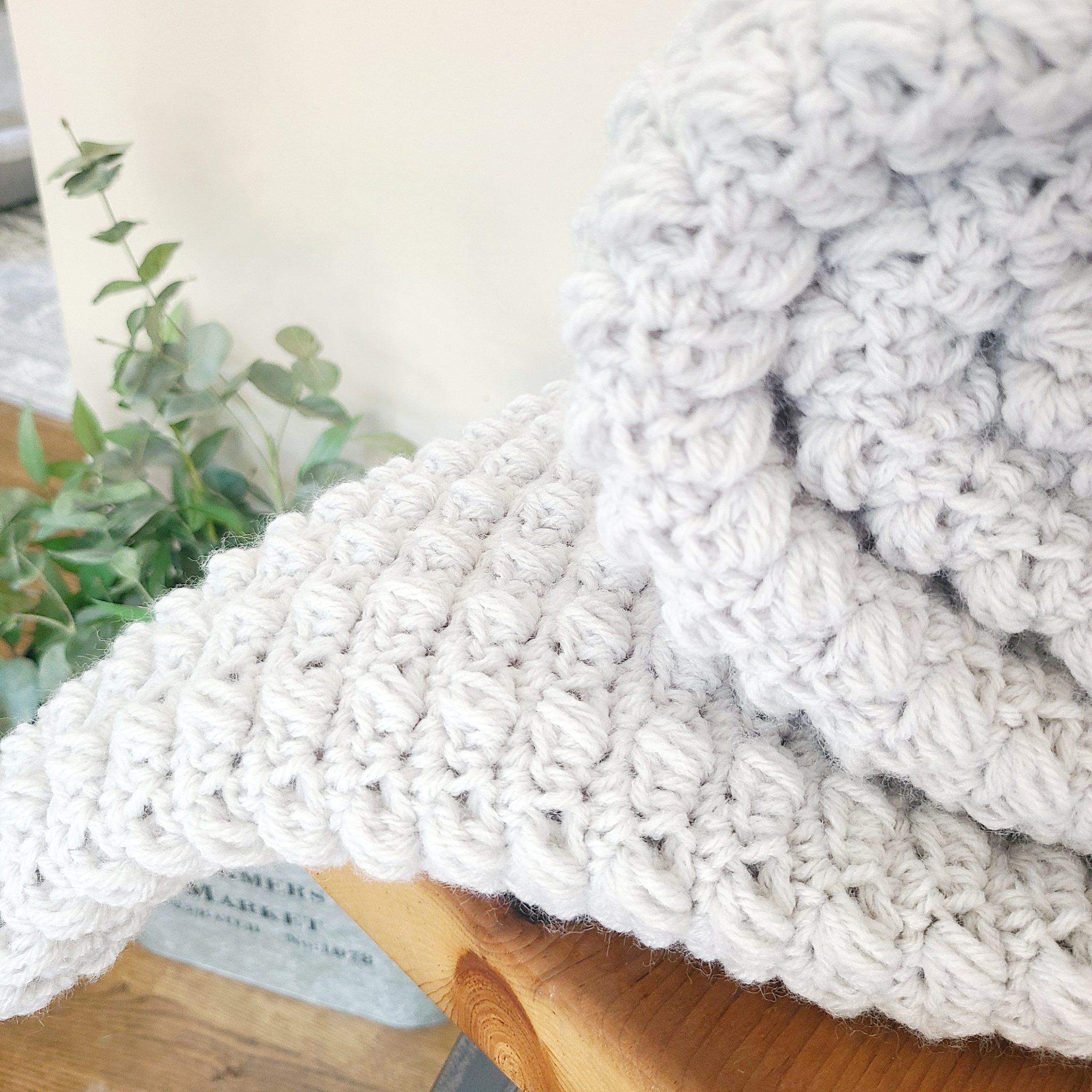 Textured Puff Stitch Crochet Blanket Pattern Easy Crochet Patterns