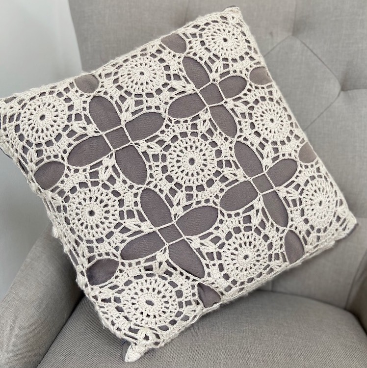 Lace Square Motif Cushion