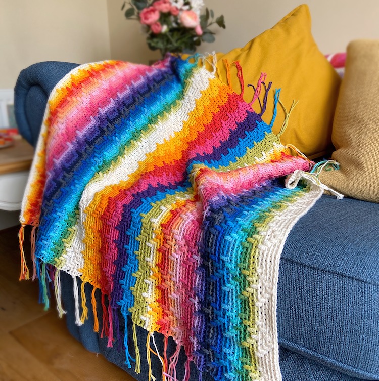 Crochet Mosaic Blanket Pattern: Crochet pattern