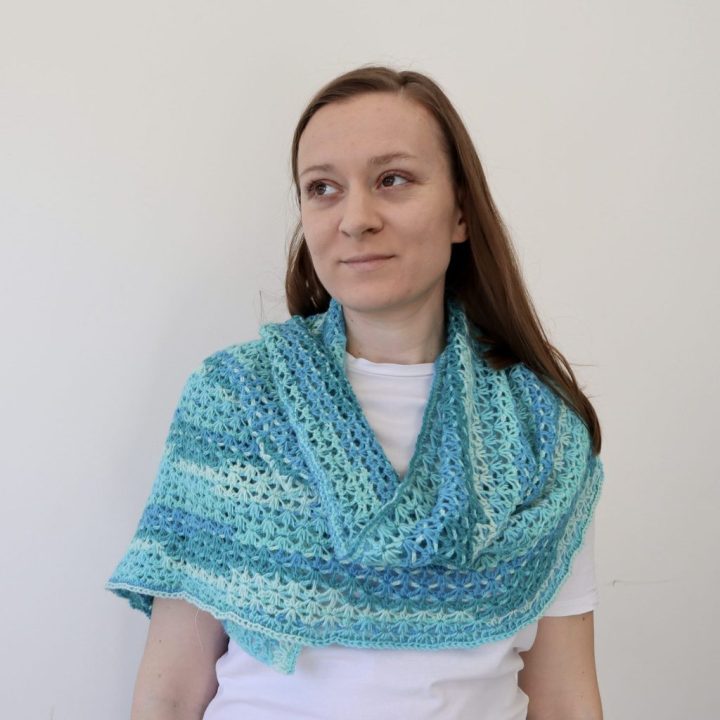 Image for Lacy Blossom Tunisian Shawl Pattern 