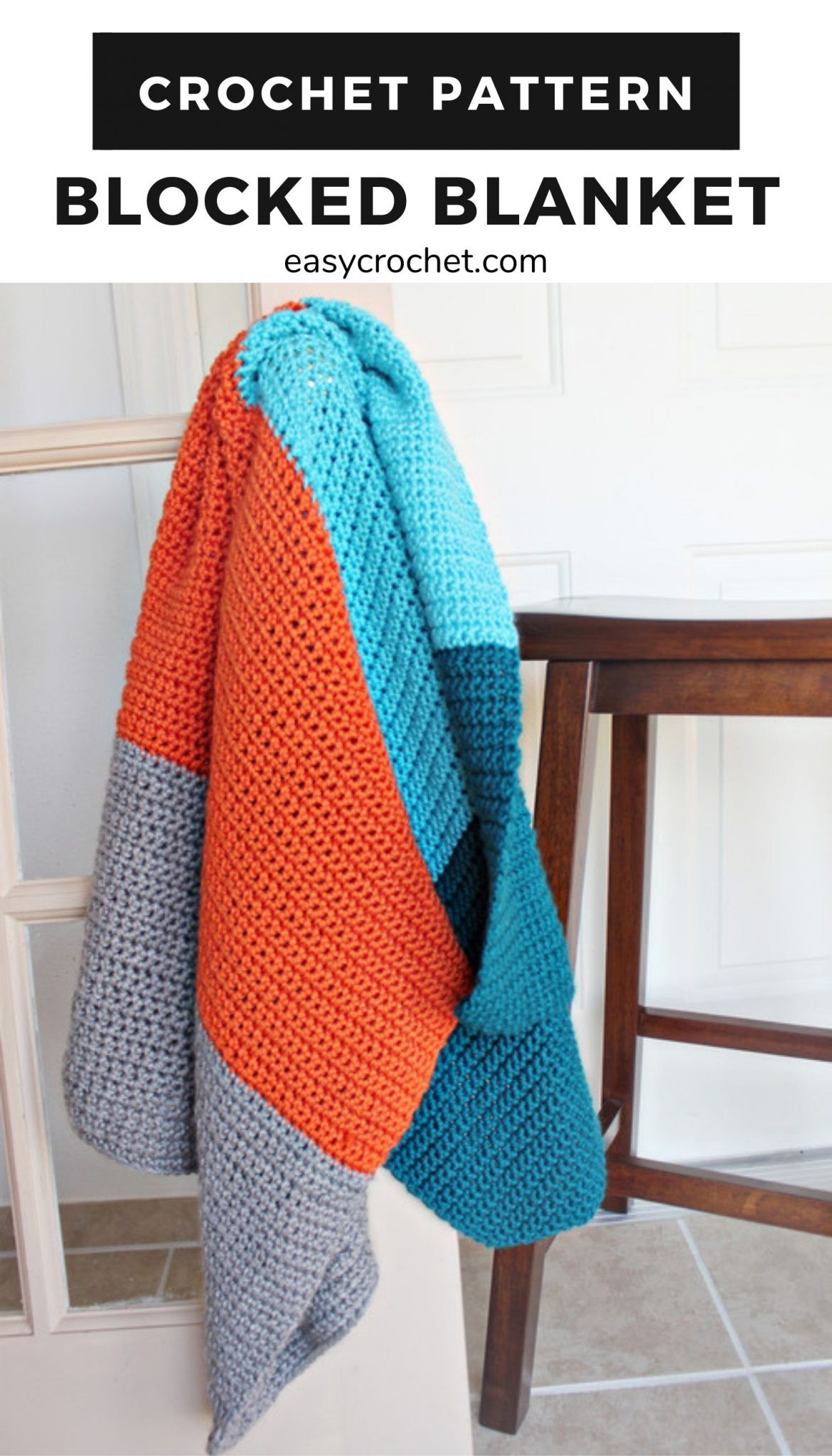 Color Block Crochet Blanket Pattern - Free Color Blocked Afghan